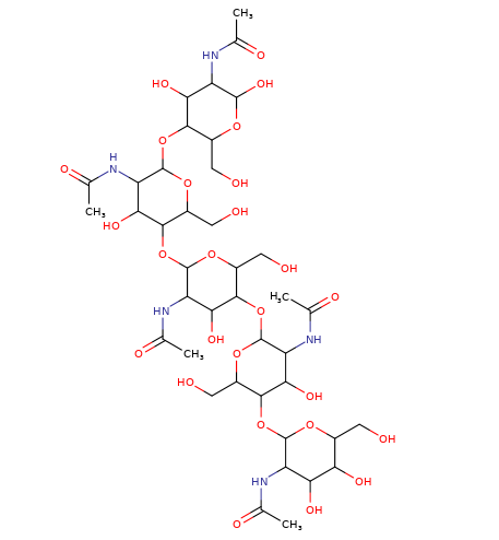 36467-68-2, 五乙酰基殼五糖, N,N',N'',N''',N''''-Pentaacetyl chitopentaose, CAS:36467-68-2